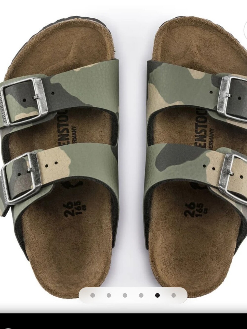 Birkenstock Kid's Arizona Birko-Flor Camo in Desert Soil Khaki Size 33